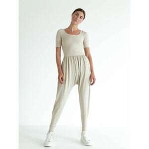 IMBŌDHI | XS | Sleeved Bōdhi Jumper One Piece jumpsuit in White Harem Pant